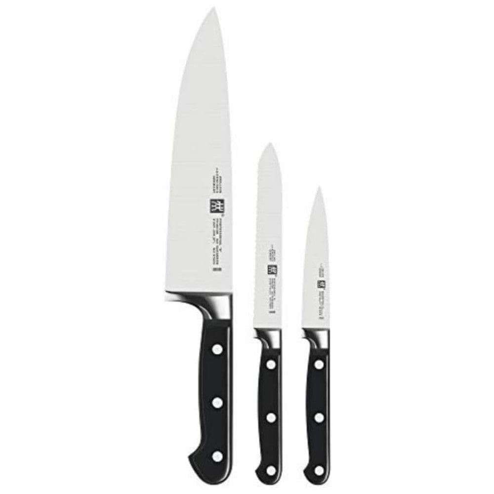Kit de Facas Profissionais ZWILLING Professional S 3 Peças, Lâminas Afiadas a Laser em Aço Alemão, Fabricado na Própria Fábrica