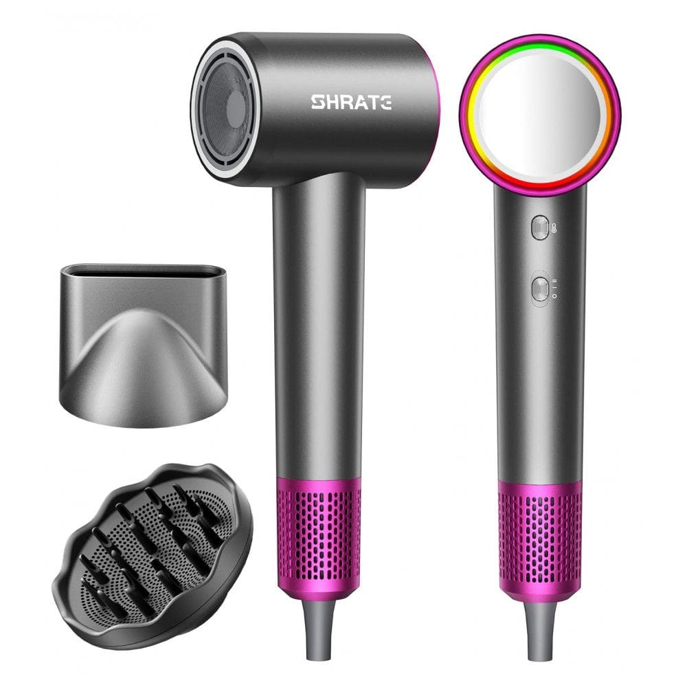 Secador de Cabelo Iônico de Alta Velocidade Profissional SHRATE Secagem UltraRápida 500 Milhões de Íons Negativos Baixo Ruído 160.