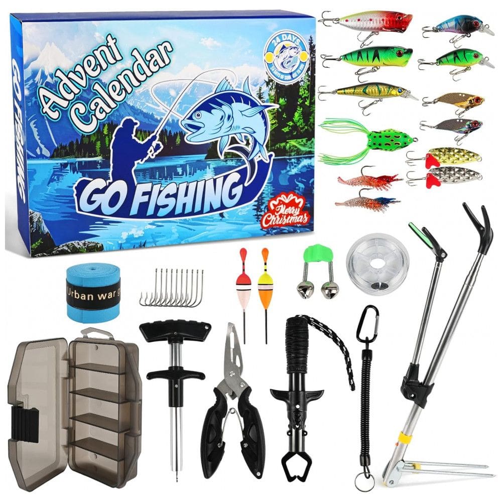 Calendário de Advento de Pesca 2025 para Homens Adultos e Adolescentes, Kit de Acessórios de Pesca,Einailvk,