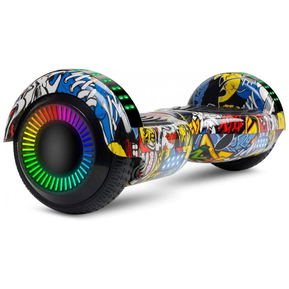 Hoverboard LIEAGLE 6,5” Graffiti com Autoequilíbrio, Rodas LED e Bluetooth para Crianças e Adultos