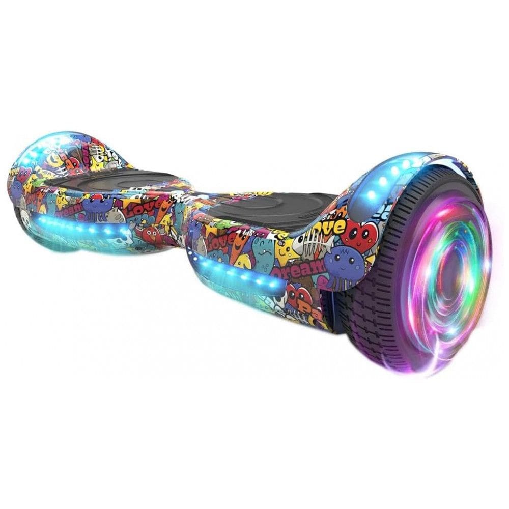 Hoverboard Certificado HS2.01 Monster Party com Rodas LED Flash, Bluetooth e Luzes LED