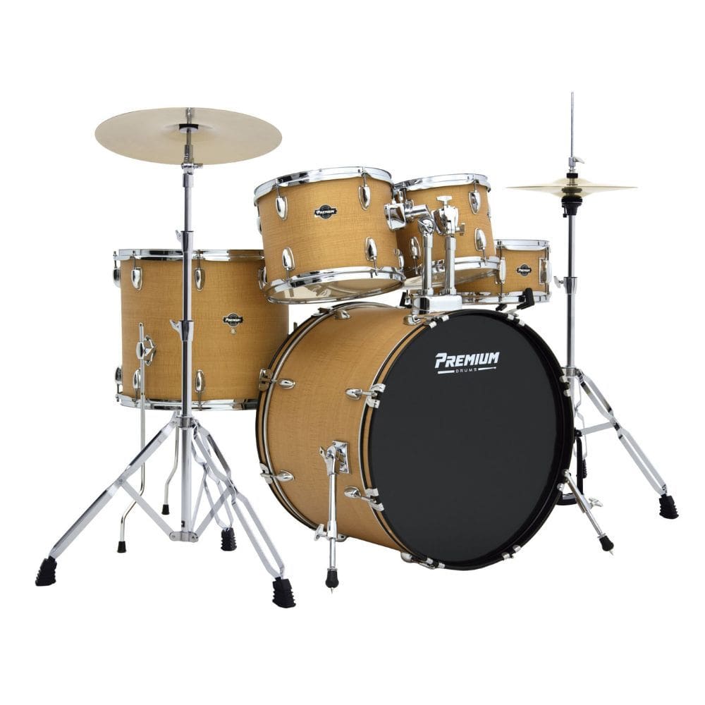 Bateria Acústica Premium Max PM22 Natural Wood com Bumbo 22”