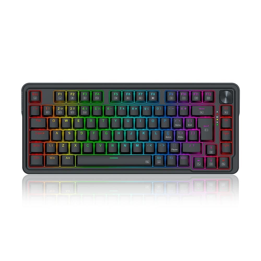 Teclado Mecânico Redragon Ucal Pro Rgb Switch Marrom Preto