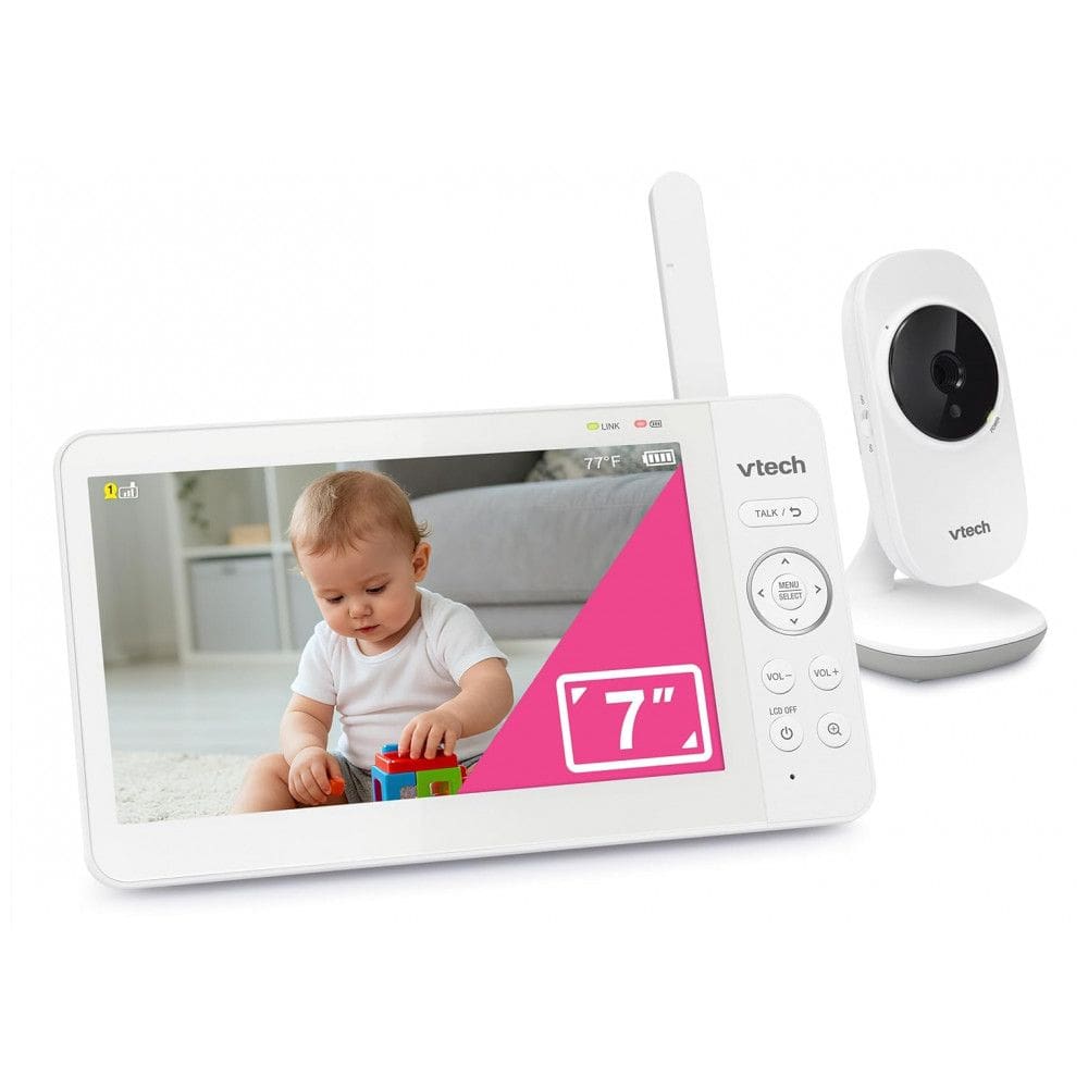 Babá Eletrônica em Vídeo VTech com Tela LCD Colorida de 17 cm, Portátil, Bateria de Longa Duração, Qualidade de Áudio e Vídeo Nítida
