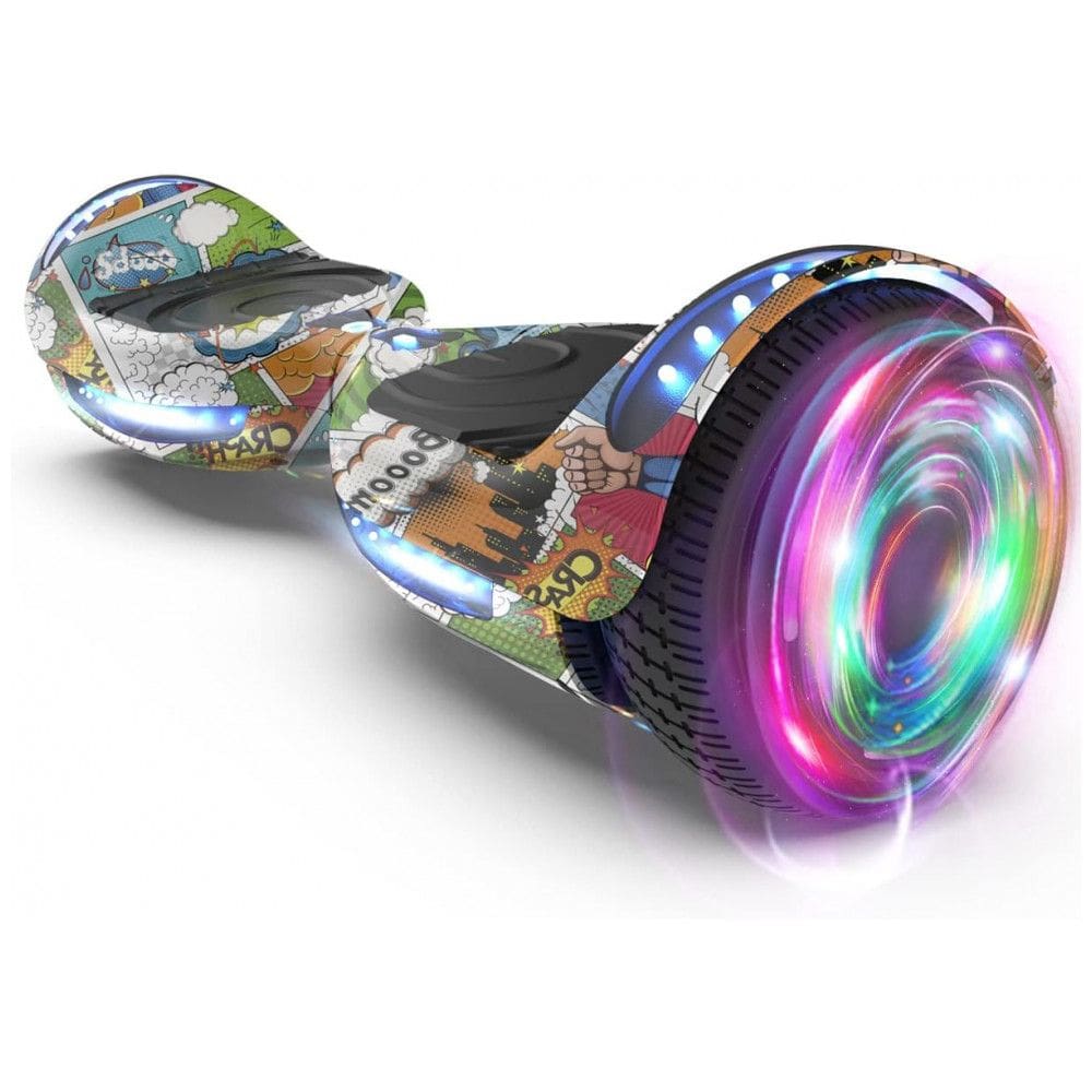Hoverboard HOVERSTAR HS2.01 Bluetooth Flash Wheel 6,5” Supre Hero com Luzes LED para Crianças e Adultos