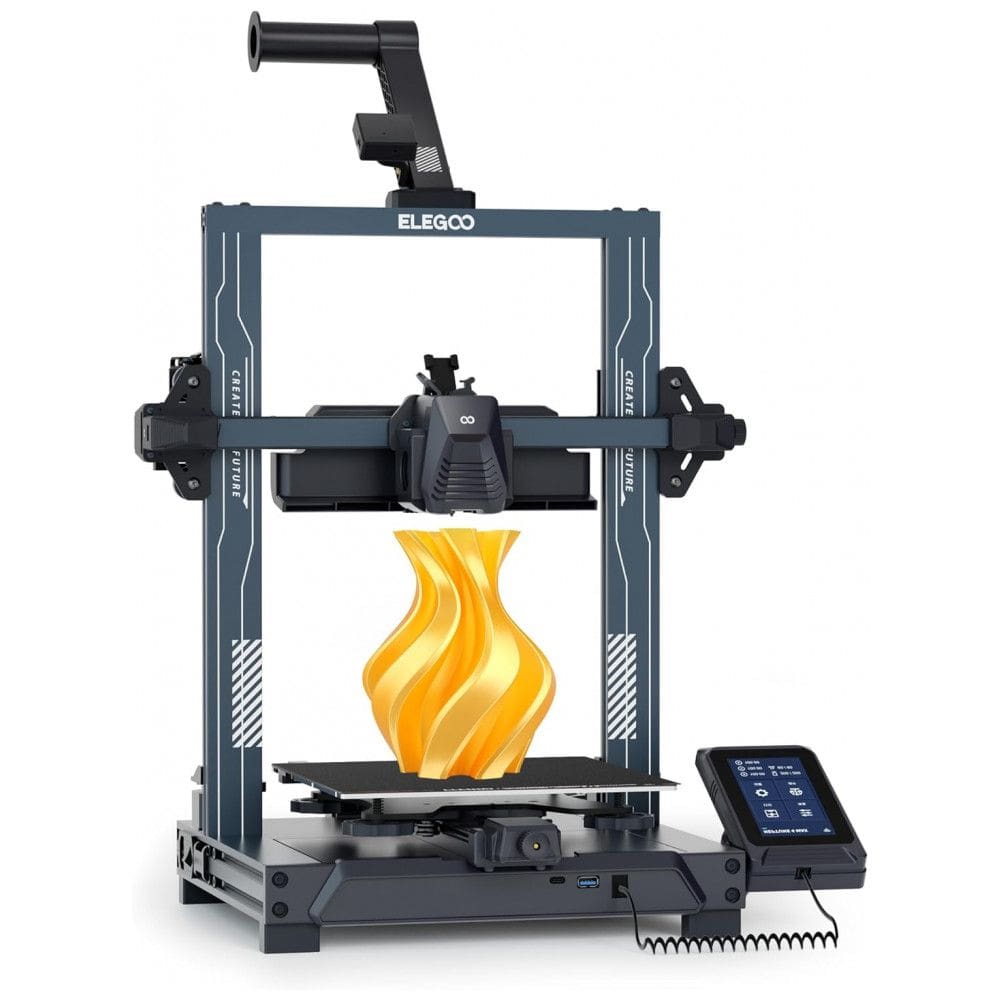 Impressora 3D ELEGOO Neptune 4 Pro, Velocidade de 500mm/s, Firmware Klipper, Auto Nivelamento e Extrusora de Acionamento Direto