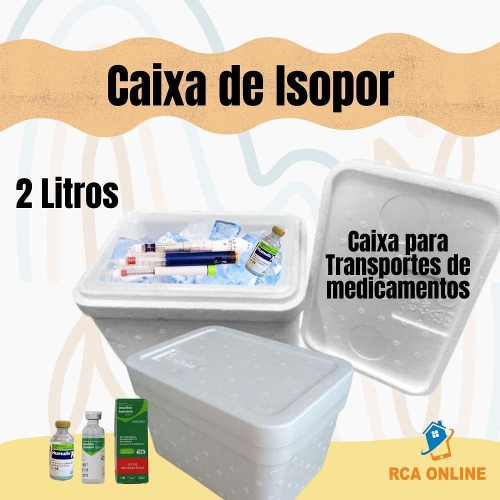 Kit 10 Caixas De Isopor 2 Litros Para Sorvetes Medicamentos