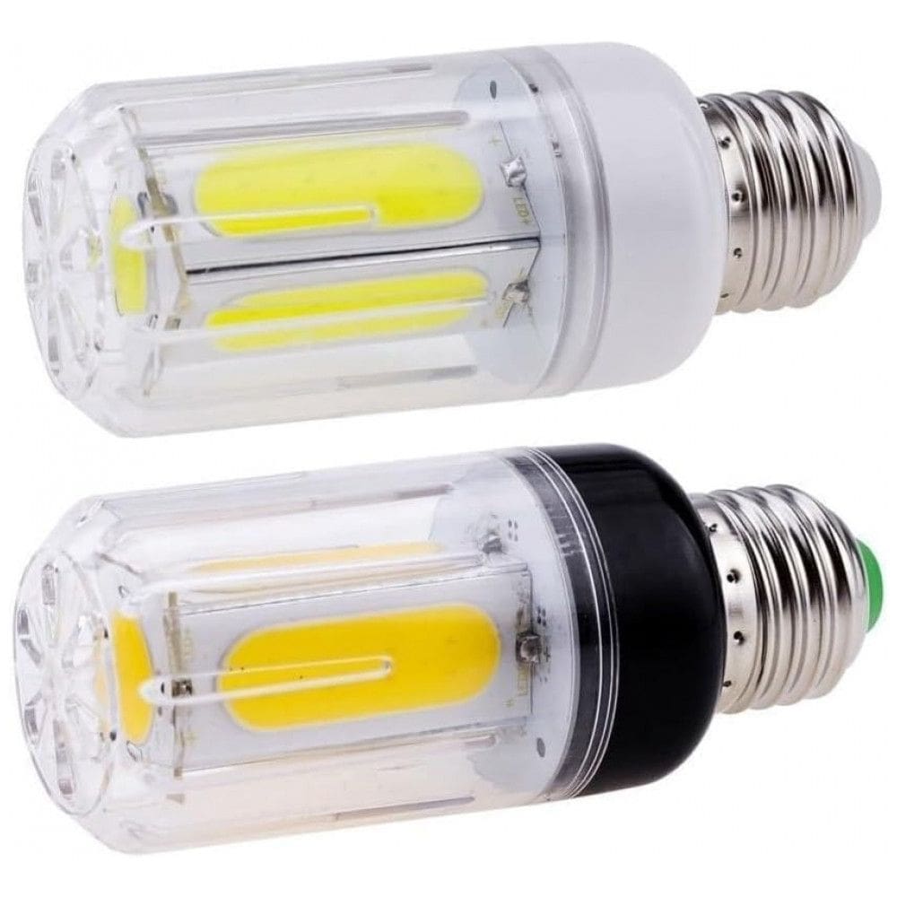 YSJX Lights 2-Pack Lâmpada LED COB Corn Base Preta E14 Luz Quente – Decoração para Lustres e Ambientes Residenciais Econômicos,Generic