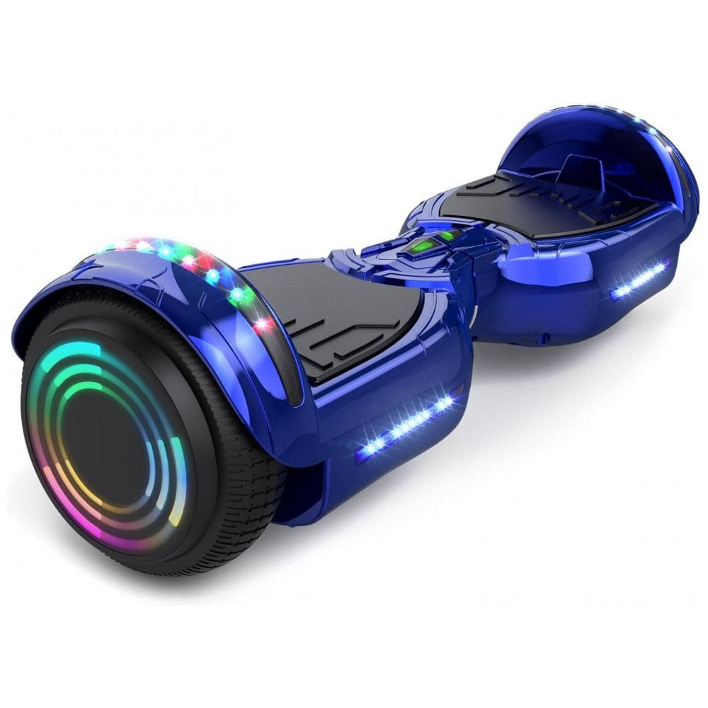 Hoverboard Hoverstar Cromo Azul com Bluetooth e Rodas LED – Crianças e Adolescentes