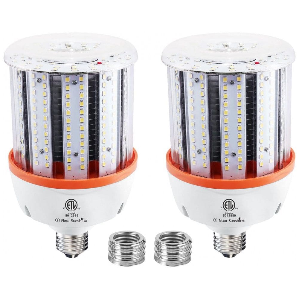 Lâmpada LED Corn 80W CA New Sunshine (2 un), 12.000 lúmens, 5000K daylight, base E26/E39, super brilhante, para galpão, garagem