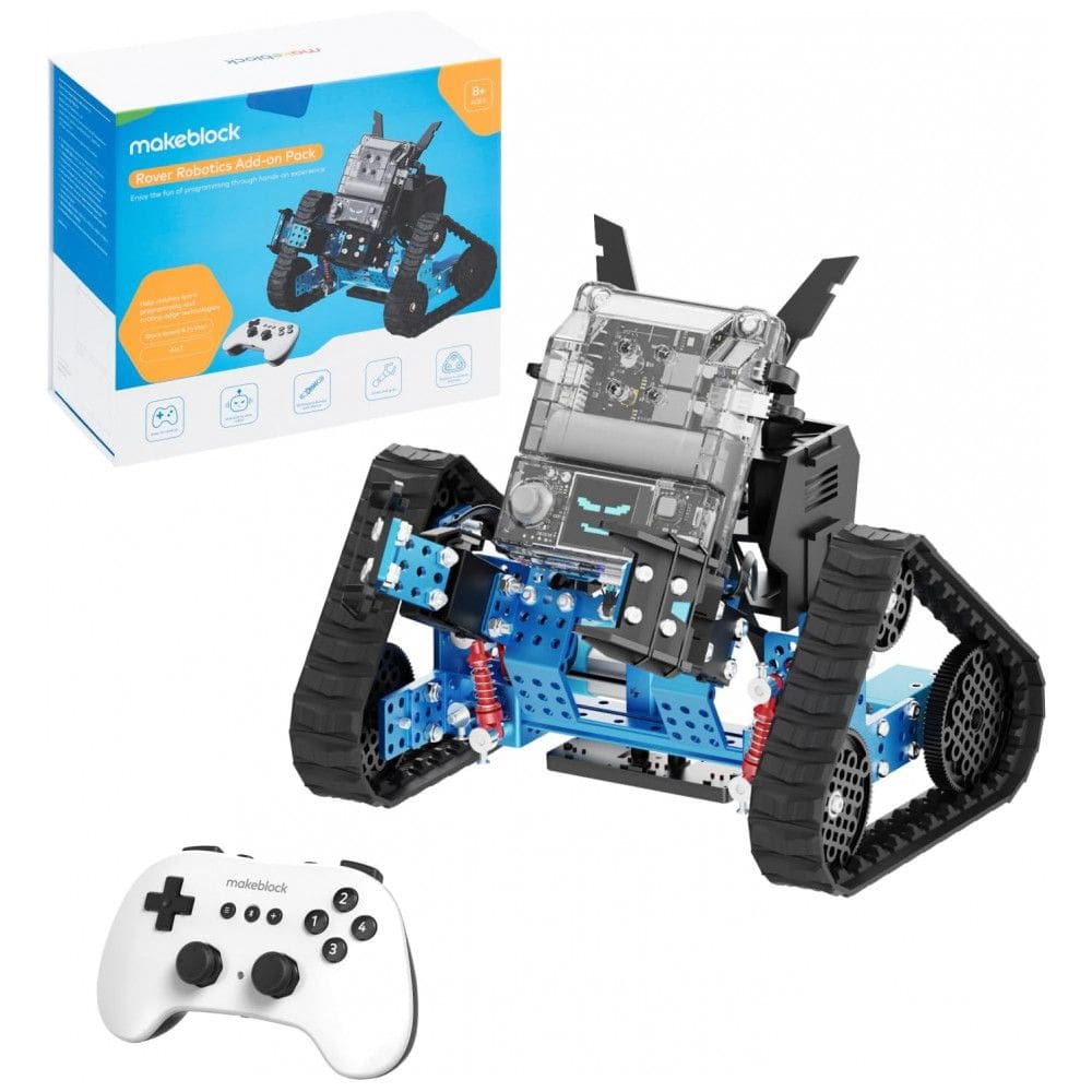 Kit Robótico Makeblock mBot2 Rover com Extensor Rover Robotics, Controle Bluetooth, AI, Programação em Scratch e Python