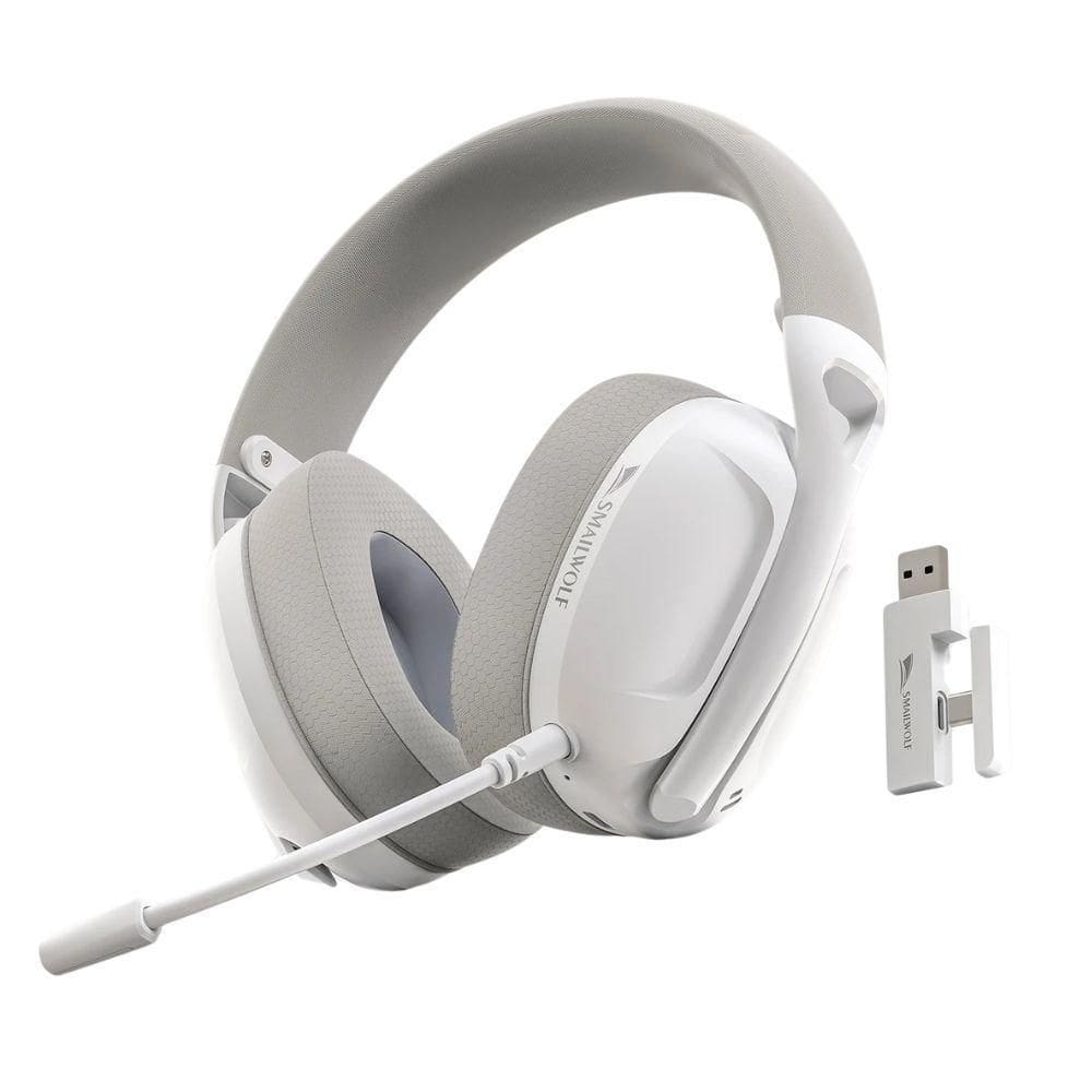 Headset Gamer Smailwolf L80 Ultraleve Com Tri-Mode Branco