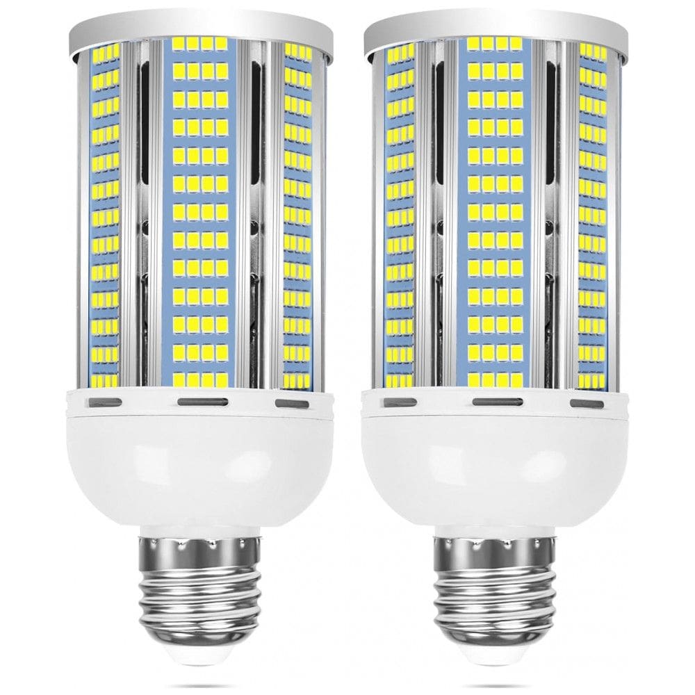 Lâmpada LED Corn 50W (2 un) Elivern, 6000 lúmens, 6000K daylight, base E26/E27, ideal para garagem, fábrica, galpão e área externa.