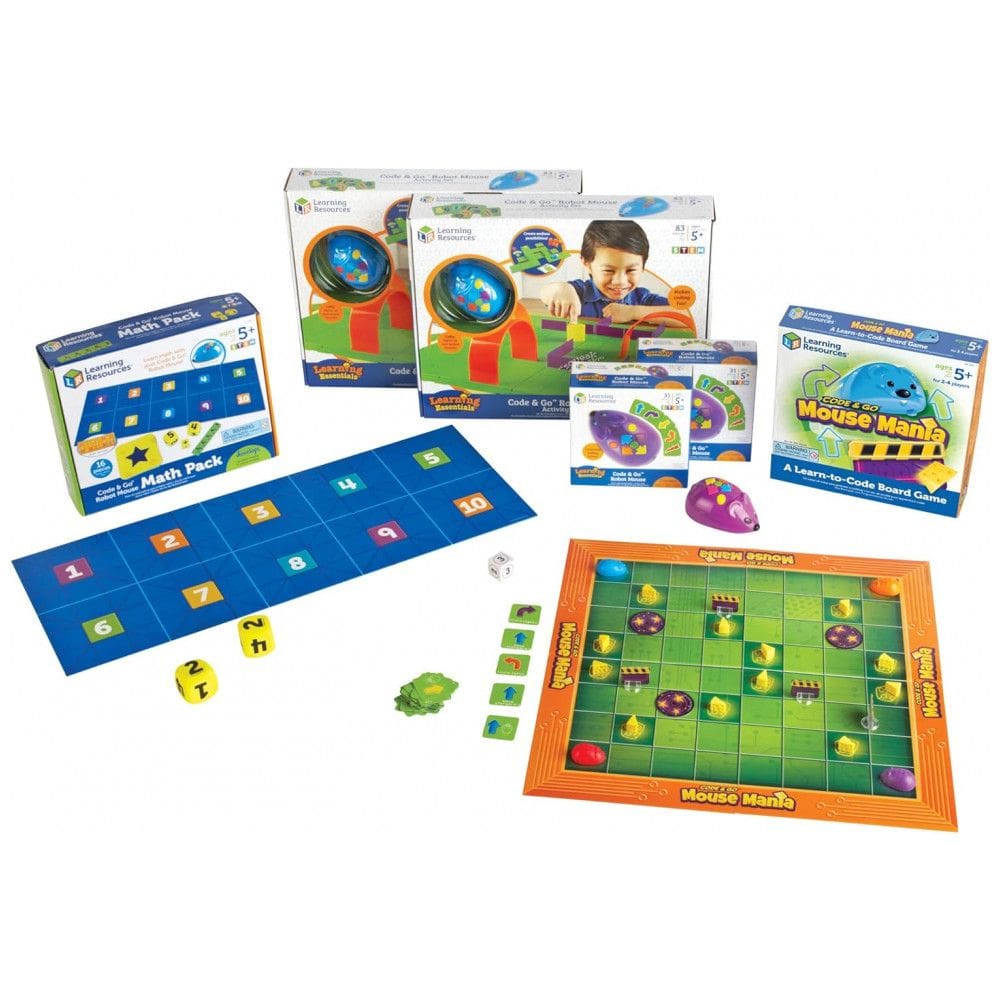 Learning Resources Code & Go Robot Mouse Classroom Set – Kit Educacional Completo de Codificação para Crianças a partir de 5 anos