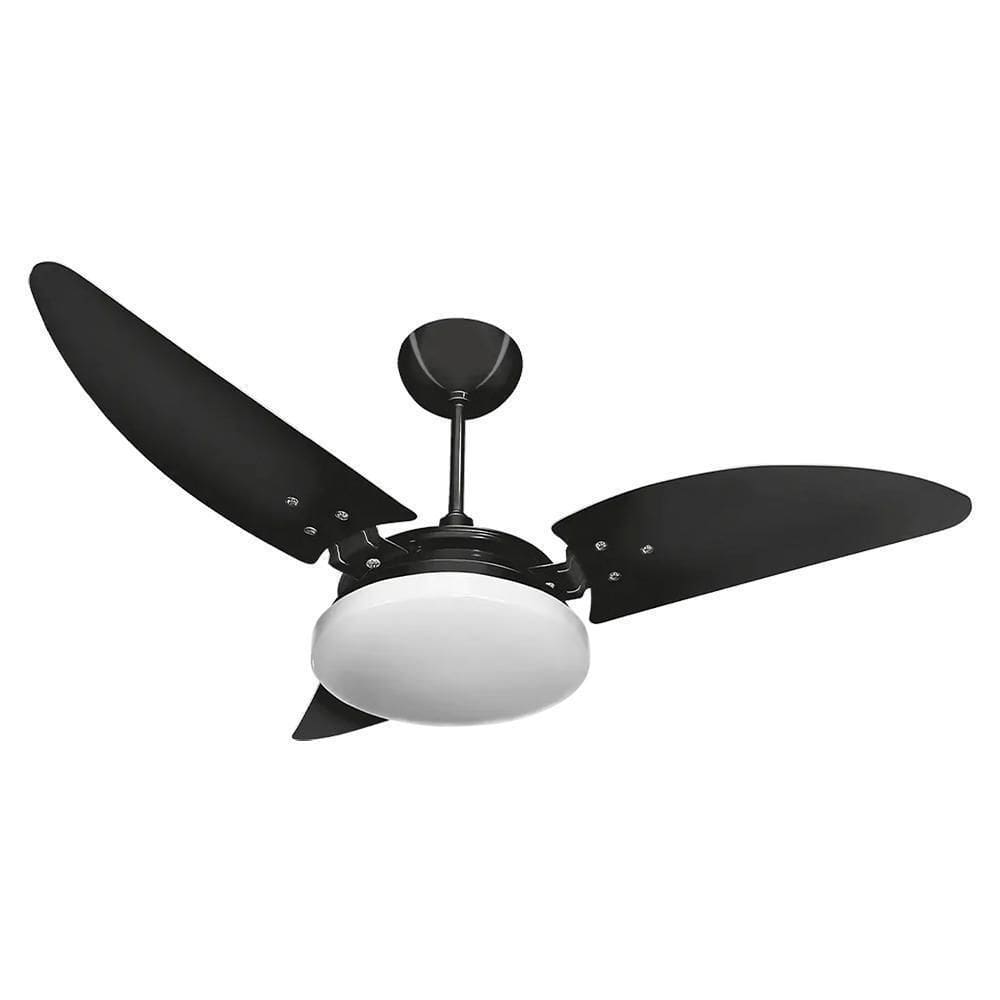 Ventilador De Teto Nina Plafon Led 3 Pás Preto 127V Ventex