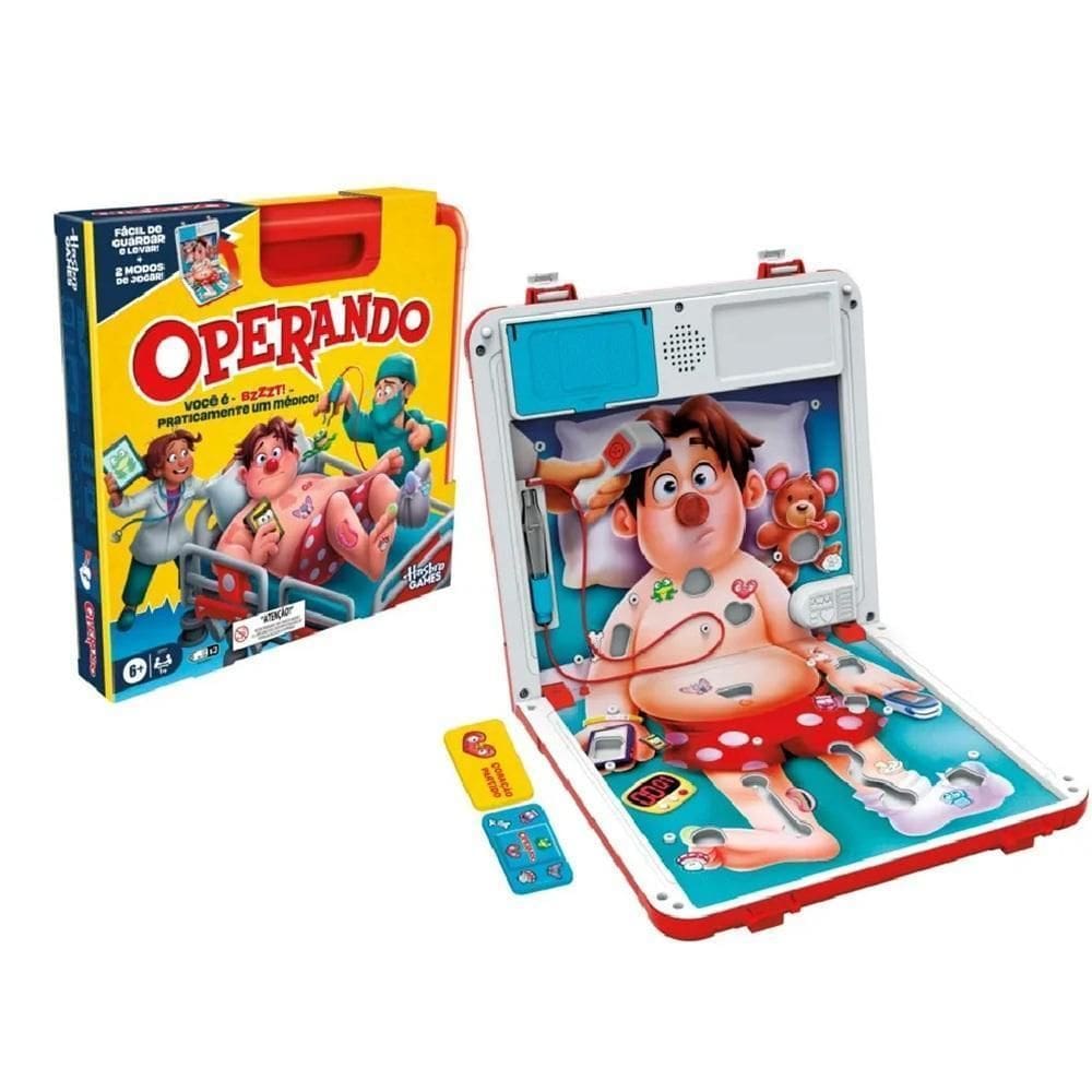 Jogo Operando Refresh Na Maleta Brinquedo - Hasbro