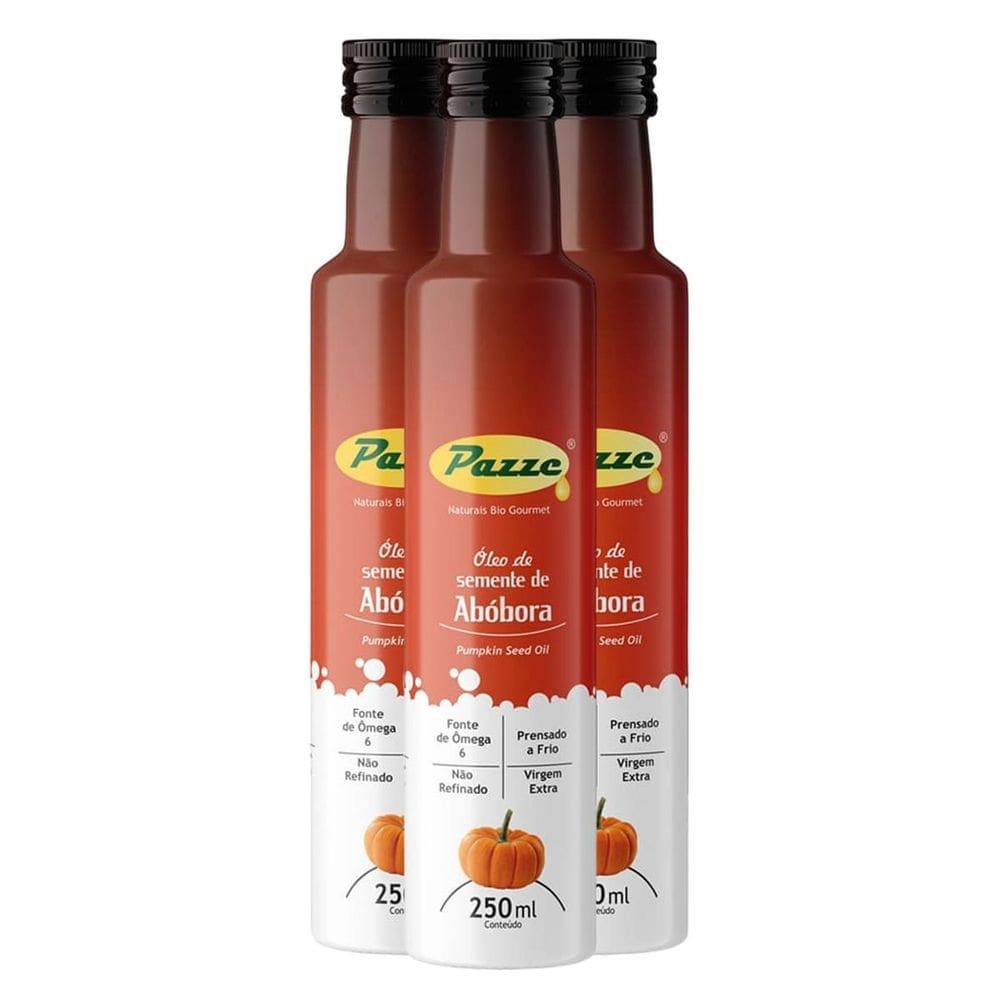 Kit 3 Óleo De Semente De Abóbora Pazze 250Ml