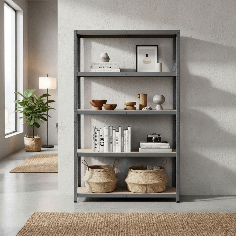 Estante Aco/mdf 5 Prateleiras 196x120x50 Cm 1500kg Spaceo