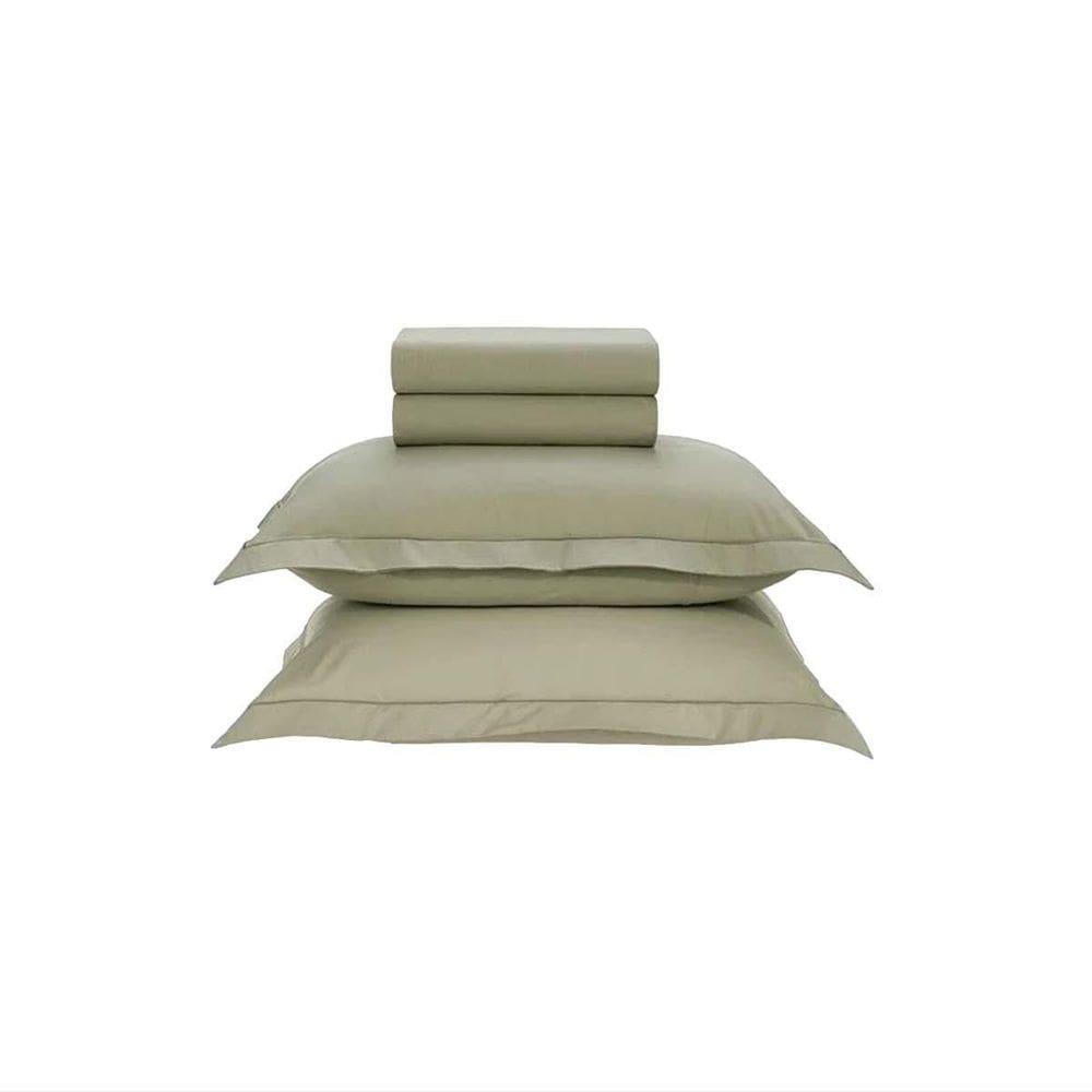Jogo Cama Casal 200 Fios Tom 100% Algodão Verde Karsten