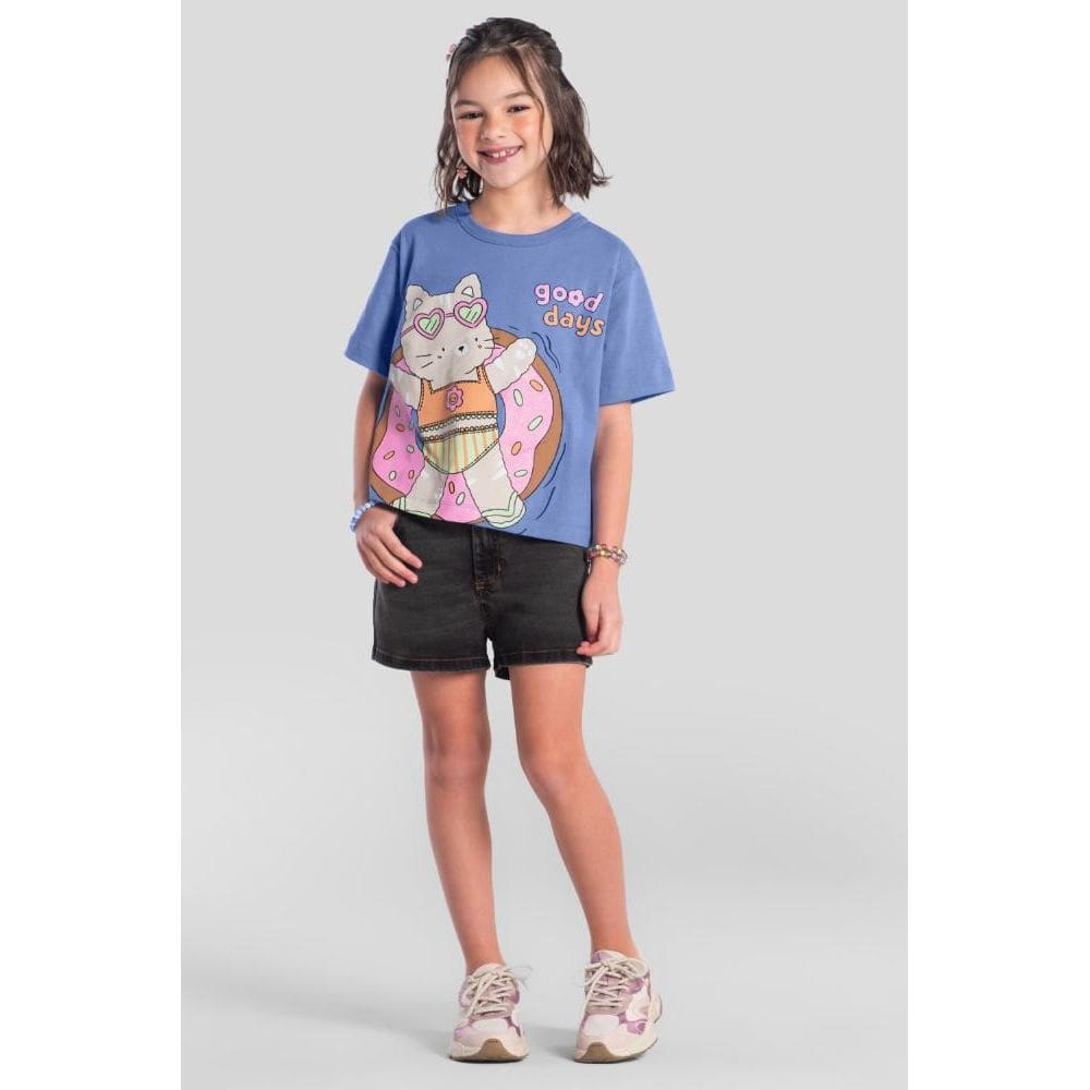 Blusa infantil menina gatinho sweet goods Brandili