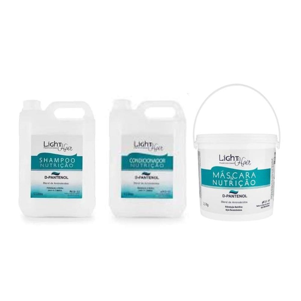 Kit Shampoo Condicionador E Máscara D-Pantenol 5 Litros