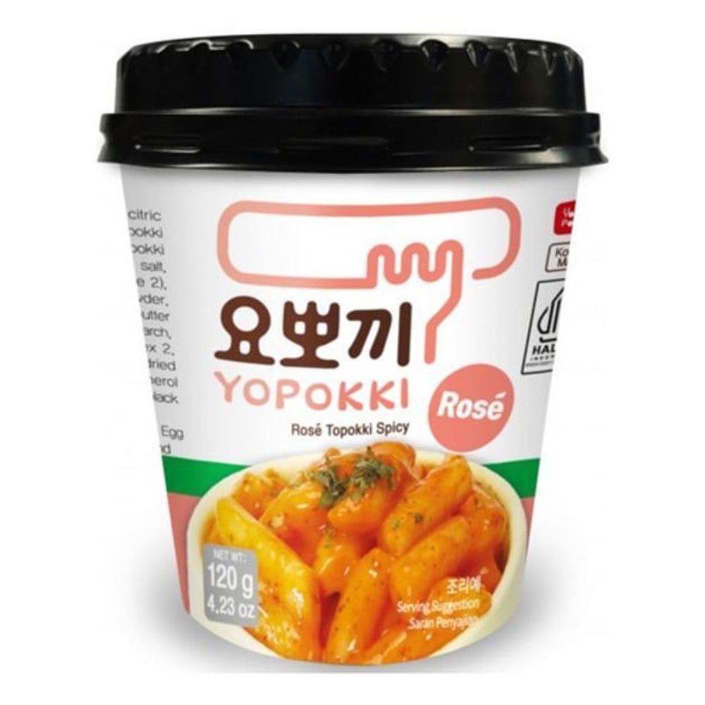 Autêntico Yopokki Topokki Coreano Rosé Sem Pimenta Copo 120G