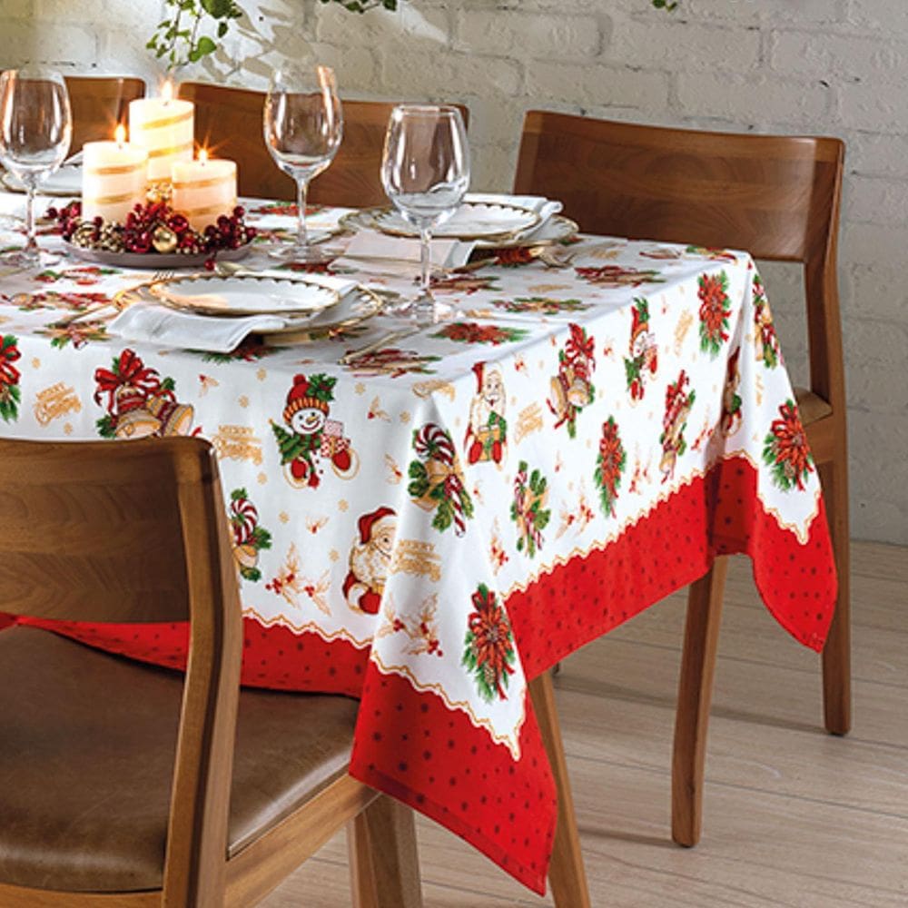 Toalha De Mesa Quadrada 4 Lugares Athenas Dohler Natal 111