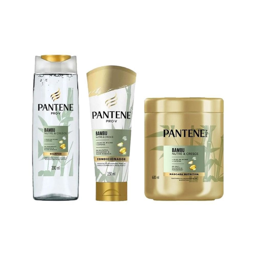 Kit Pantene Bambu 1 Shampoo 200Ml+1 Cond 150Ml+1 Masc 600Ml