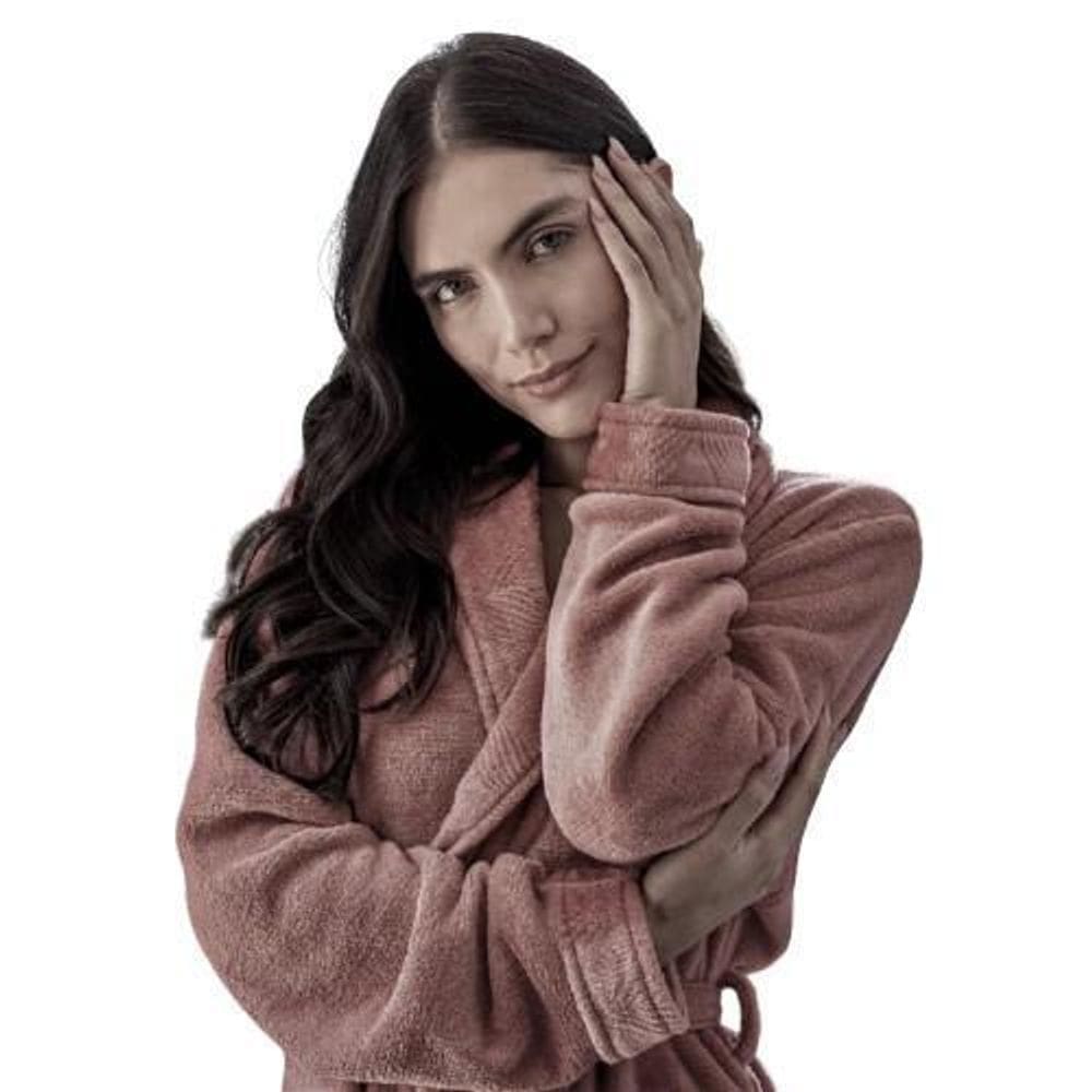 Roupão Microfibra Gola Texturizada Sofisticata G Atlântica