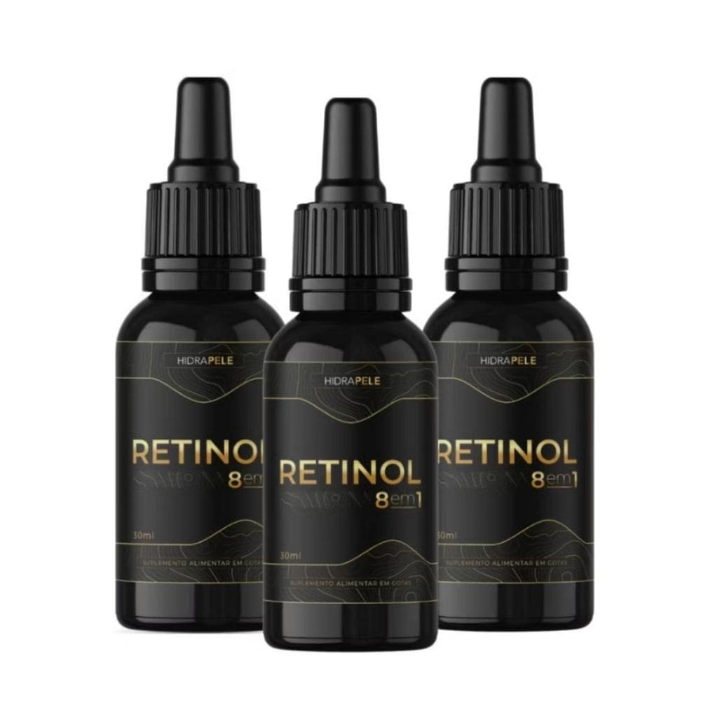Suplemento Líquido 30Ml Retinol 8 Em 1 Kit 03 Unidades