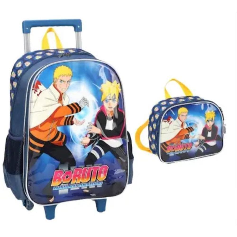 Kit Mochila De Rodinha + Lanch Luxcel Boruto