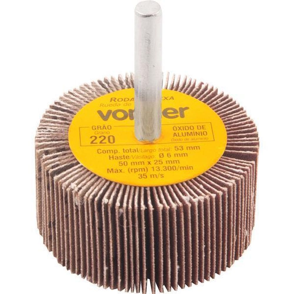 Roda De Lixa 50X25Mm Com Haste G220 Vonder