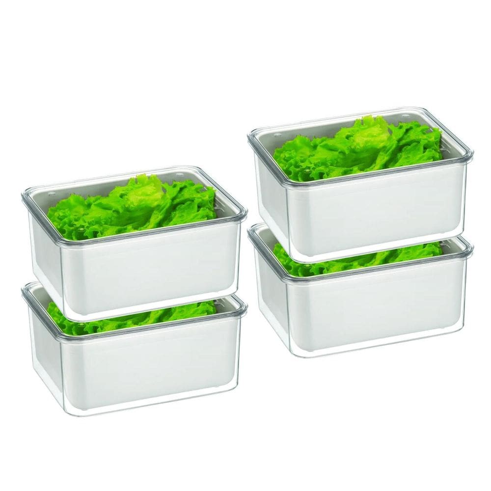 Kit 4 Organizador De Geladeira 2,7L Cesto Escorredor Frutas