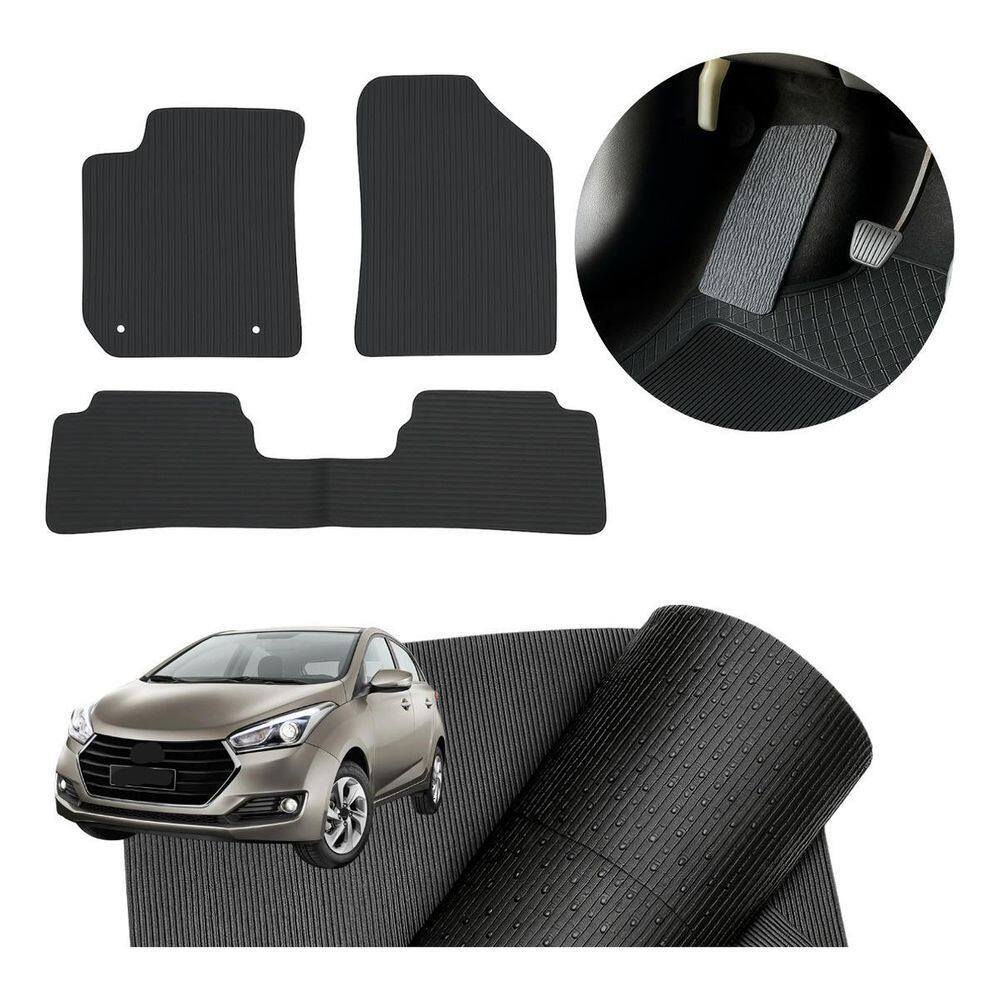 Tapete Borracha Hb20 2012 A 2022 C Descanso De Pé Sob Medida