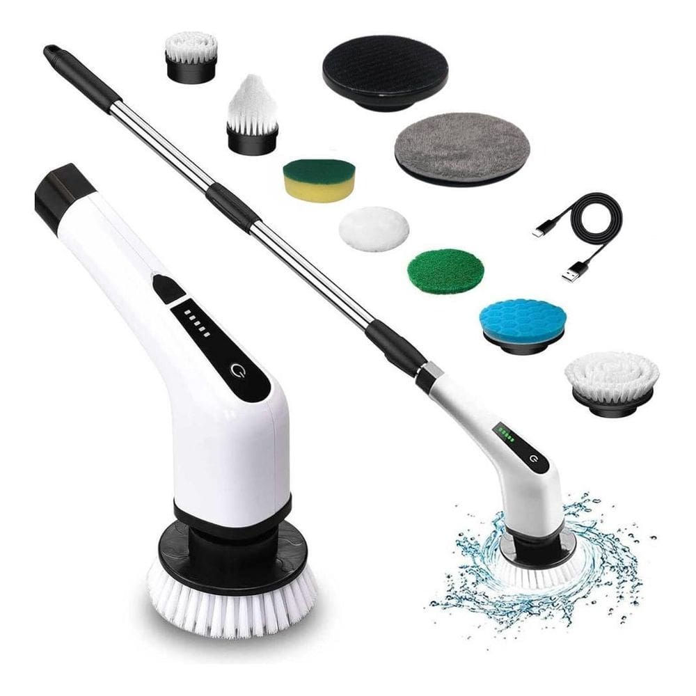 Esfregão Mop Escova De Limpeza Elétrico 9 Em 1 Giratório 360