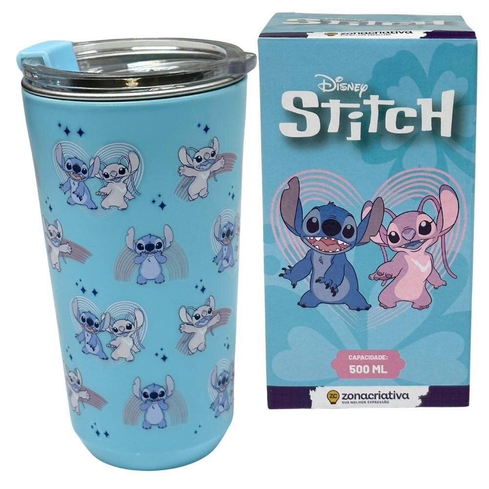 Copo Térmico Sky Inox 500Ml Stitch Disney - Zona Criativa