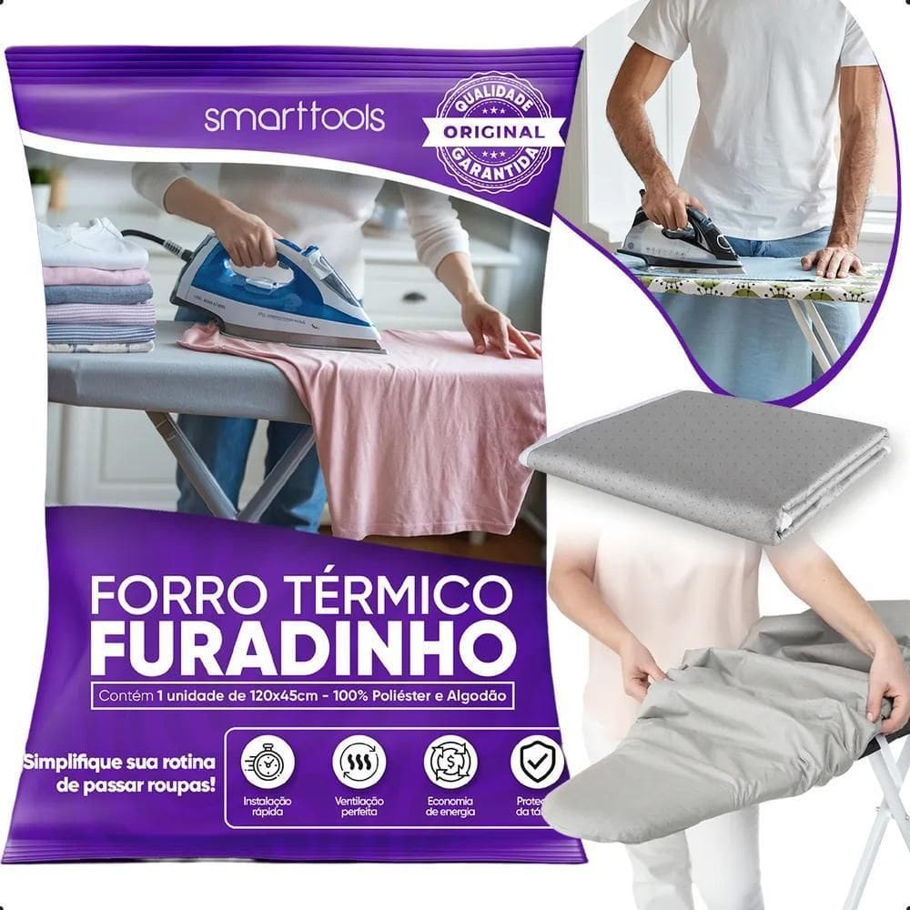 Forro Para Tábua De Passar Roupa Capa Ajustável Com Espuma F