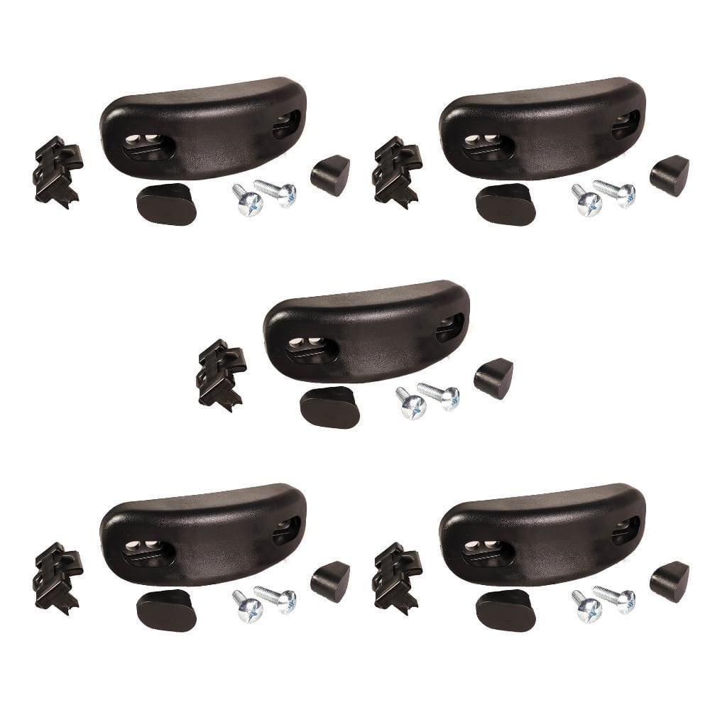 Kit 5 Canoa Para Fixação De Encosto Comum Preto Frisokar