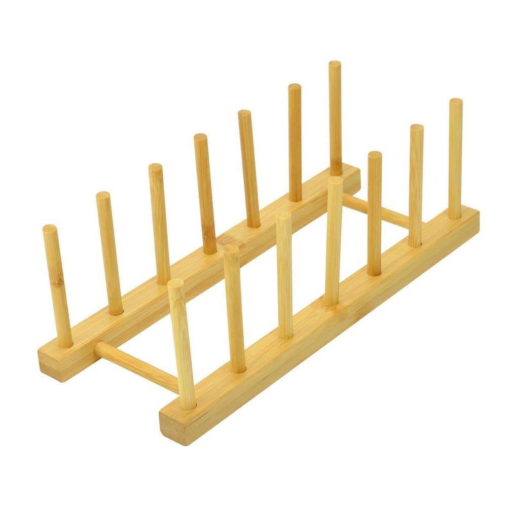 Suporte Escorredor Organizador Multiuso Bambu Pratos Copos