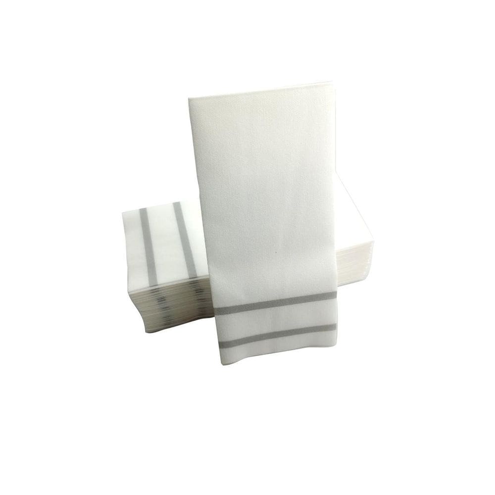 Kit 25 Guardanapo De Tecido Para Mesa Posta 43X30Cm - Prata