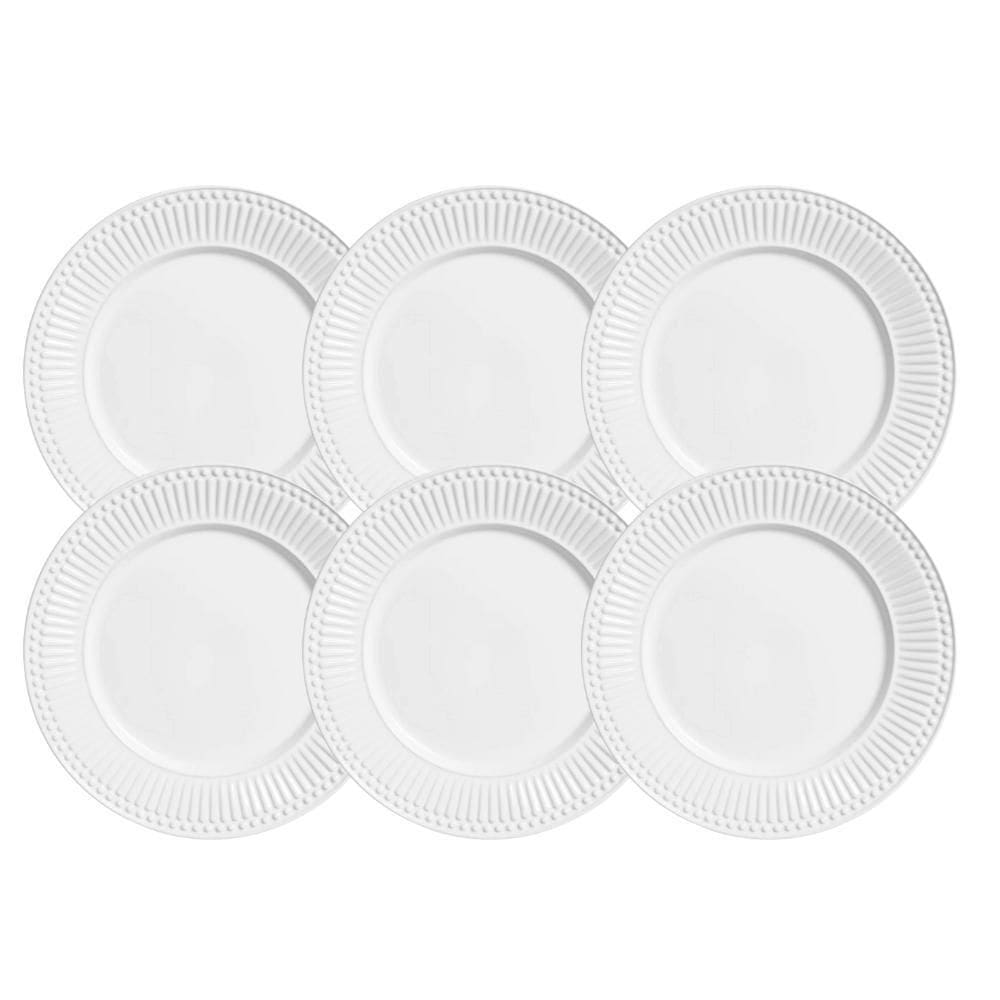 Jogo De Pratos Raso Jantar 26Cm Kit 6 Pçs Roma Porto Brasil