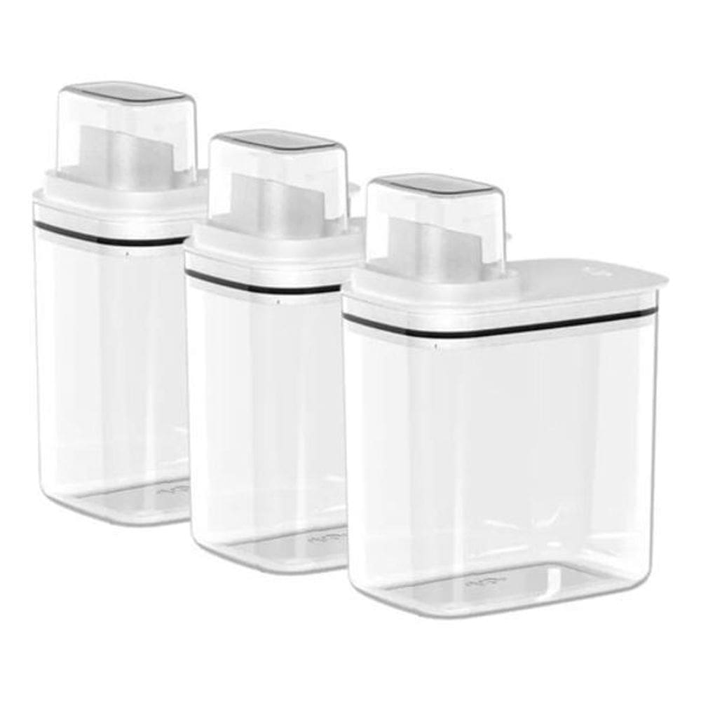 Kit 3 Dispensers Organizadores Amaciante Sabão Lavanderia