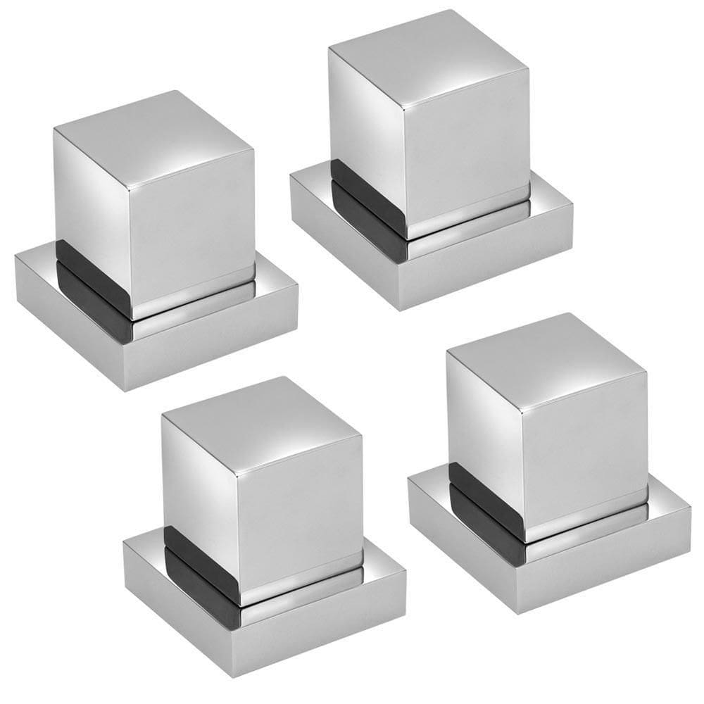 Kit 4 Acabamento De Registro Quadrado Luxo 1/2` Ou 3/4`