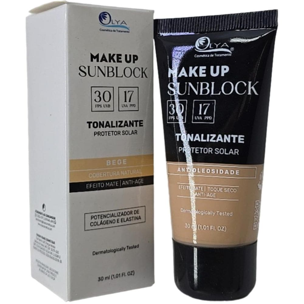 Olya Make Up Sunblock Potencializador Bege 30Fps
