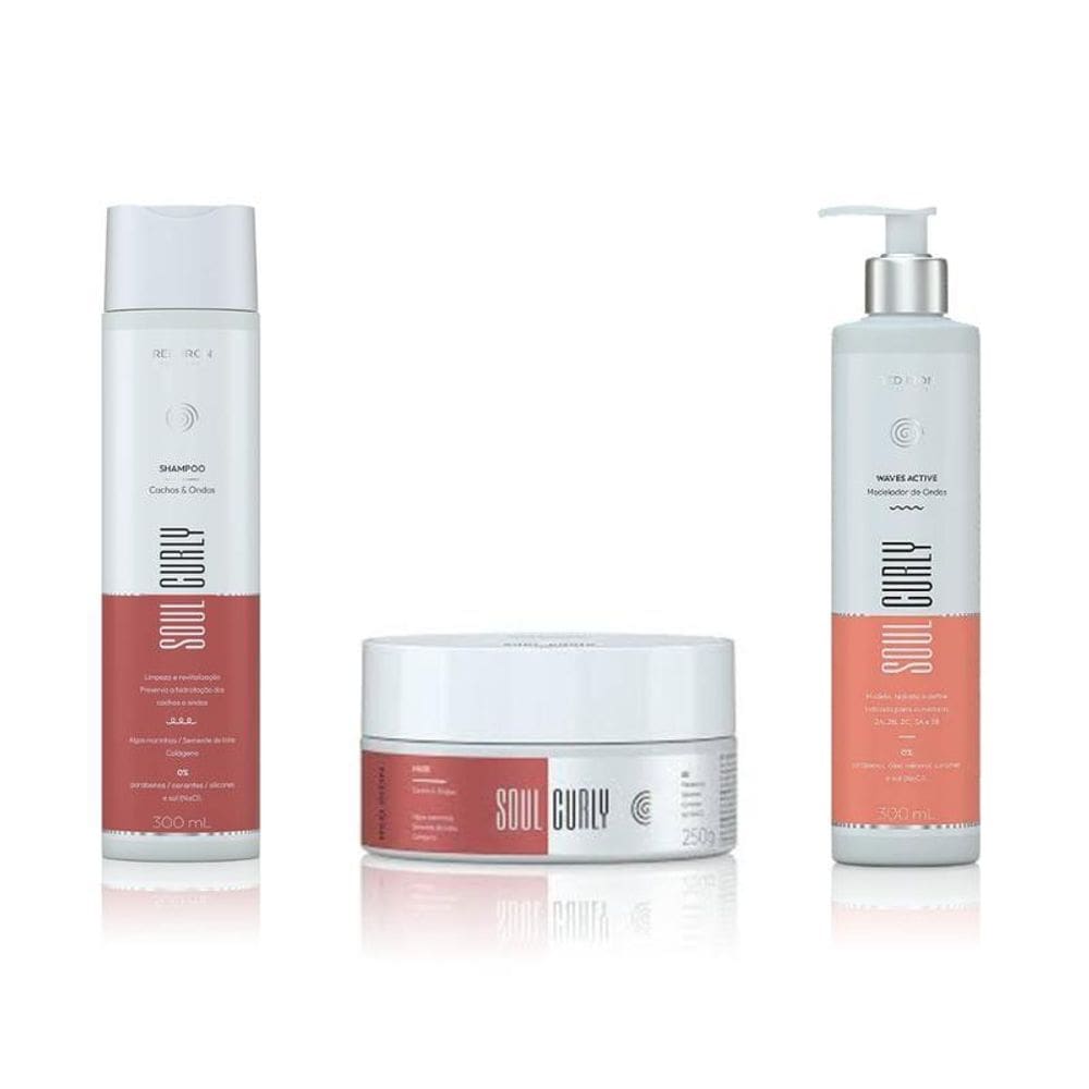 Red Iron Soul Curly Shampoo + Mascara + Ativador Cachos