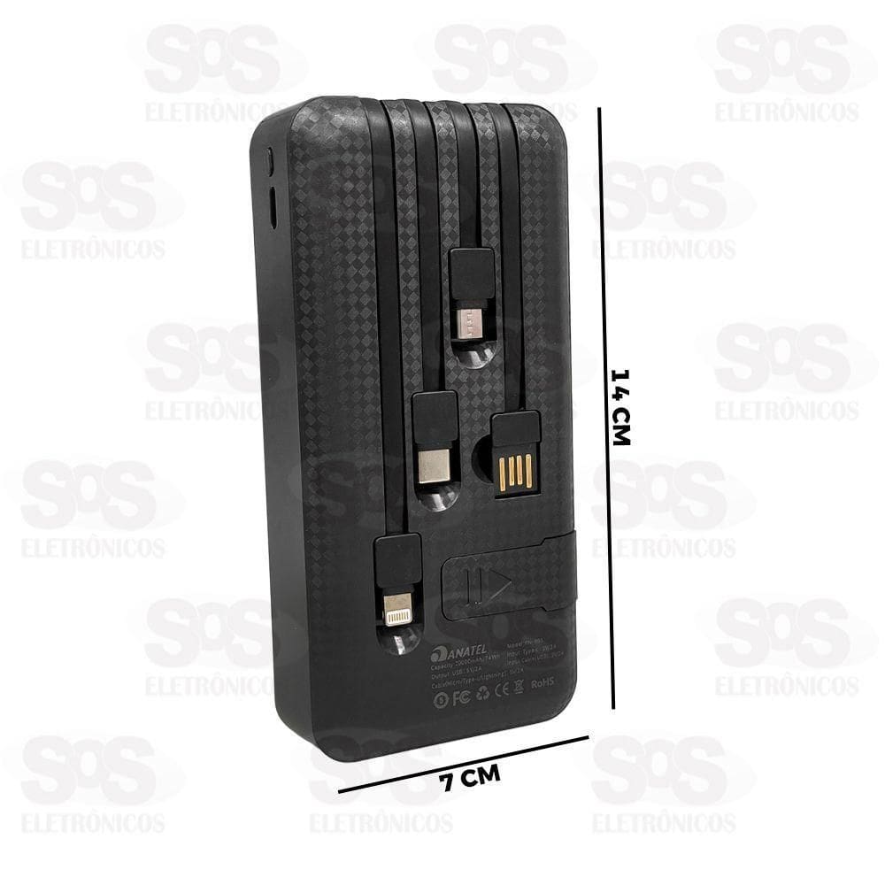 Carregador Portátil Power Bank 20000Mah 4 Saídas Usb Altomex