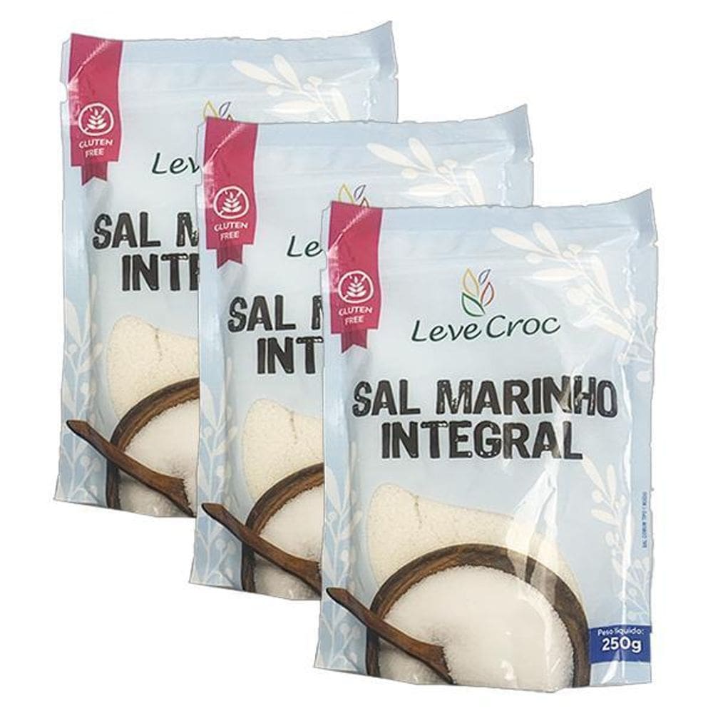 Kit 3X: Sal Marinho Integral Leve Croc 250G