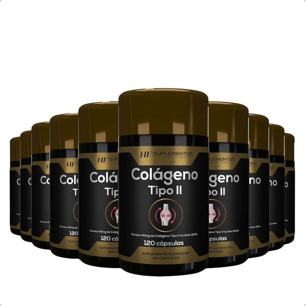 10X Colágeno Tipo Ii 120 Cápsulas Hf Suplementos