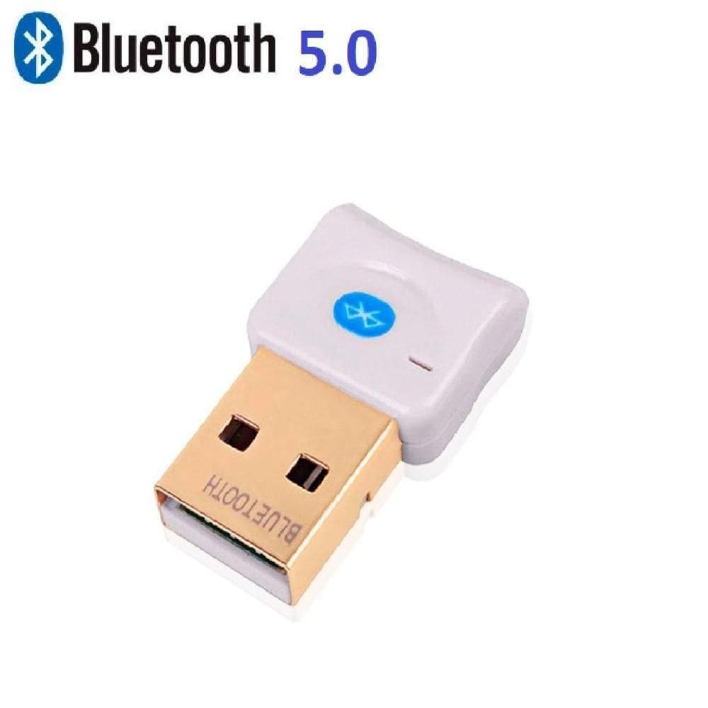 Adaptador USB Bluetooth 5.0 CSR Dongle Para PC e Notebook Branco