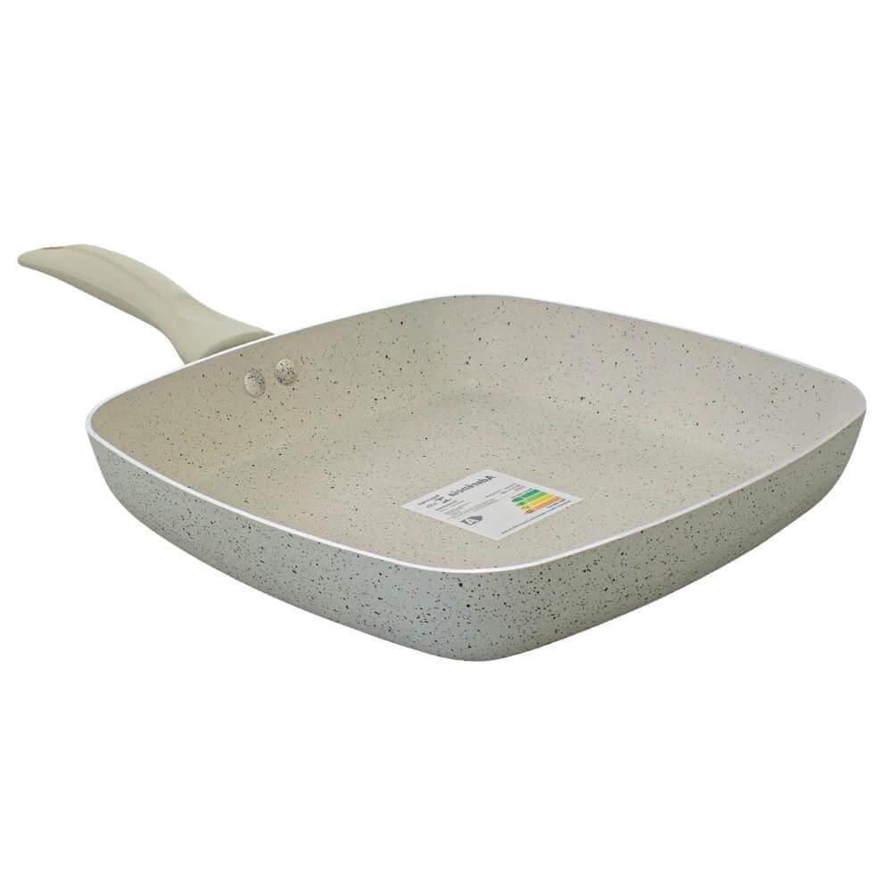 Frigideira Grill Antiaderente Cerâmica Ibiza Vanilla 24Cm